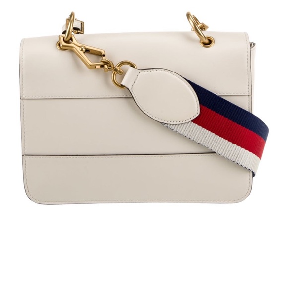 Gucci Queen Margaret Bee Clasp Bag - White/Ivory Calfskin Leather - Model 476542 - Picture 8 of 11